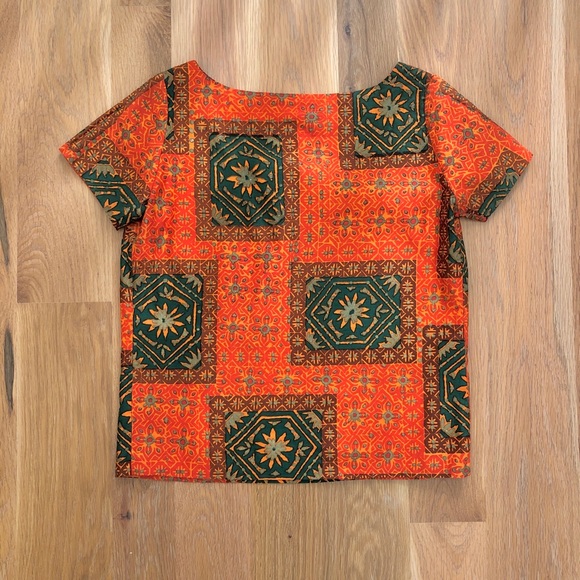 Vintage hand-sewn block print top - Picture 2 of 8